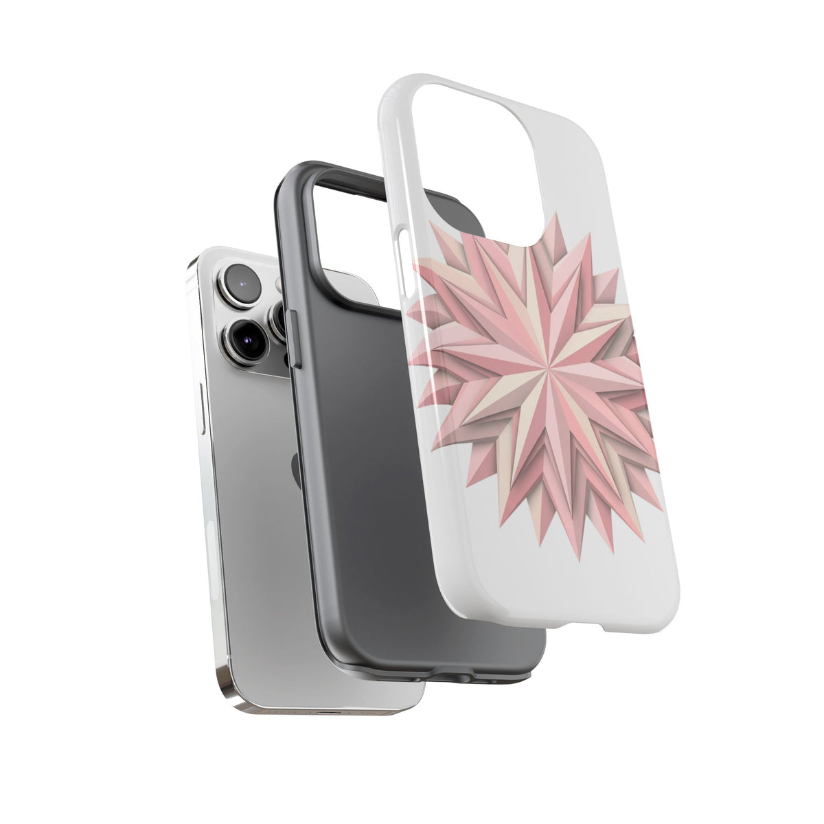 Pink Geometric Star Phone Case — Tough Protective iPhone Cover