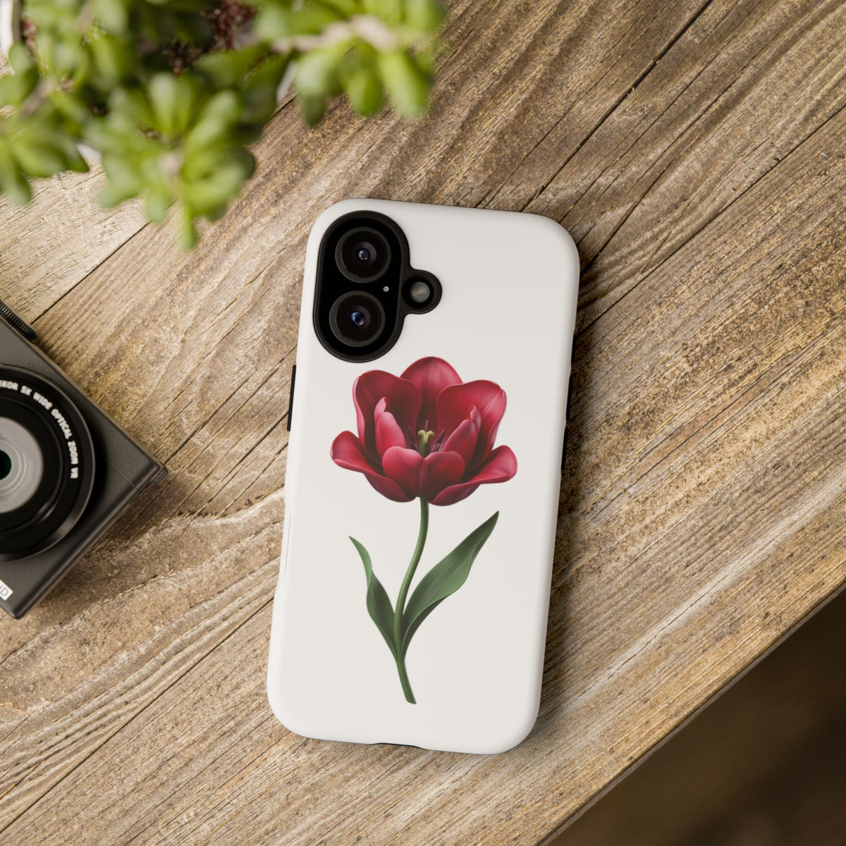 Tulip Floral Tough Phone Case – Protective Blossom iPhone Cover