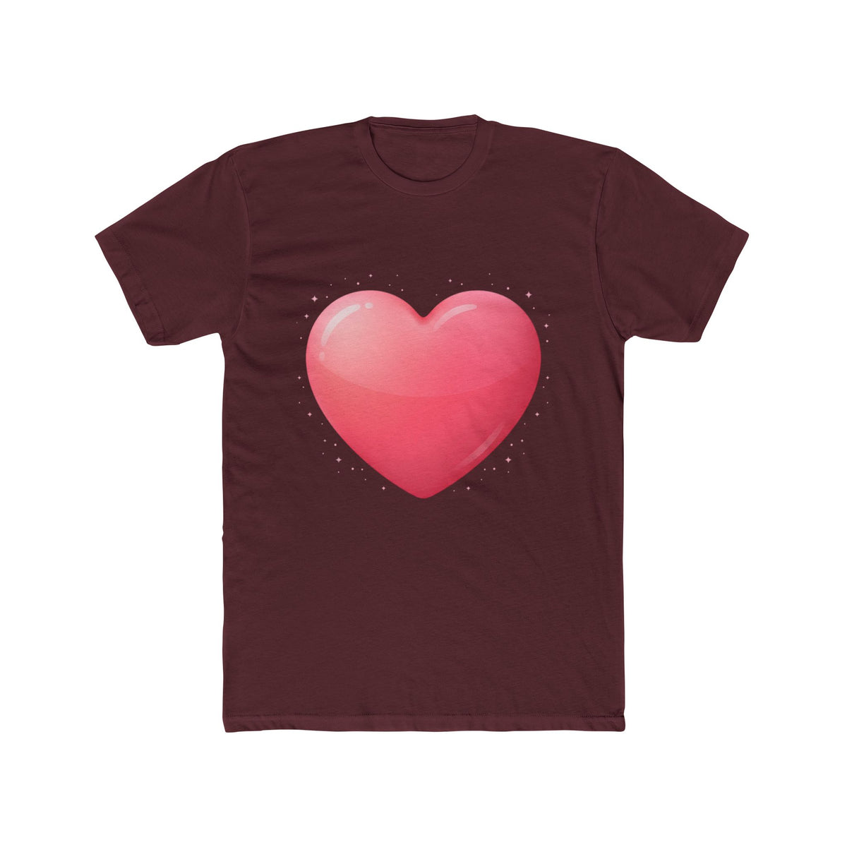 Pink Heart Unisex Cotton Crew Tee