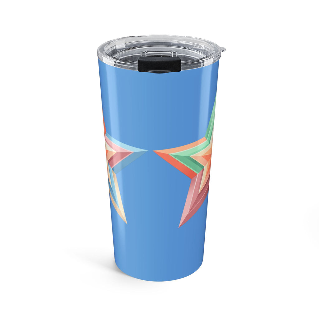 Star Design Tumbler 20oz Light Blue