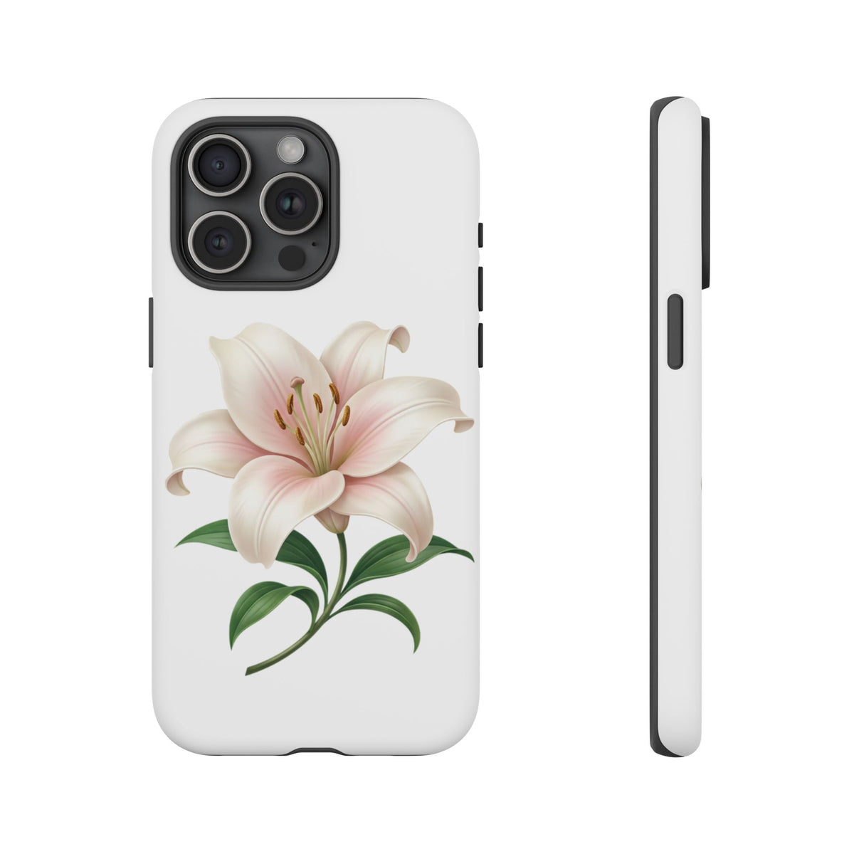 Floral Lily Phone Case — Pink Lily Tough Protective Cover