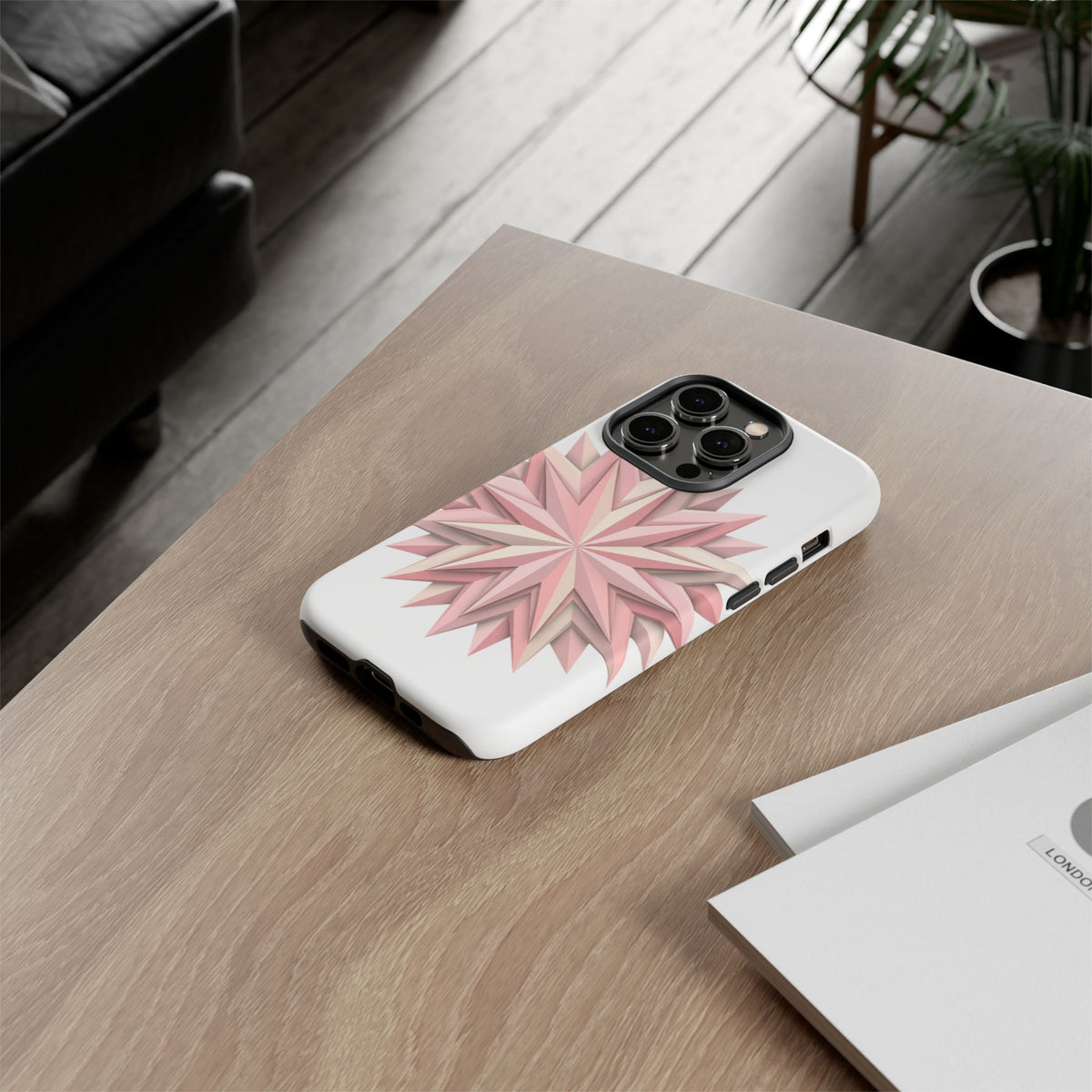 Pink Geometric Star Phone Case — Tough Protective iPhone Cover