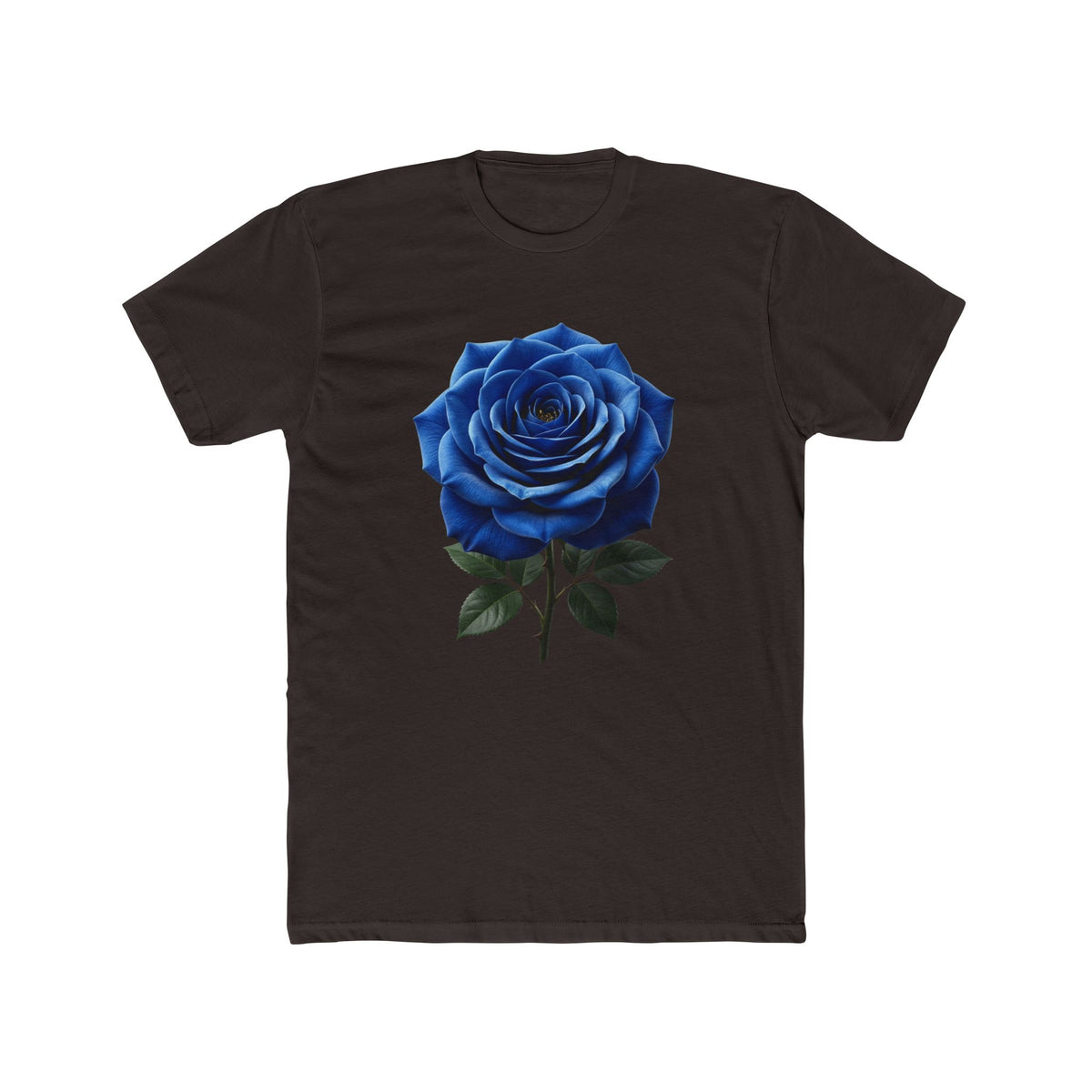 Blue Rose Tee — Realistic Floral Graphic T‑Shirt