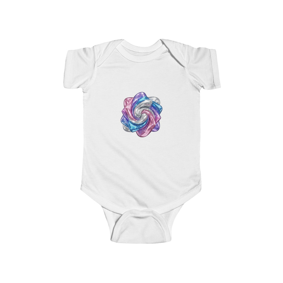 3D Glitter Design Infant Fine Jersey Bodysuit