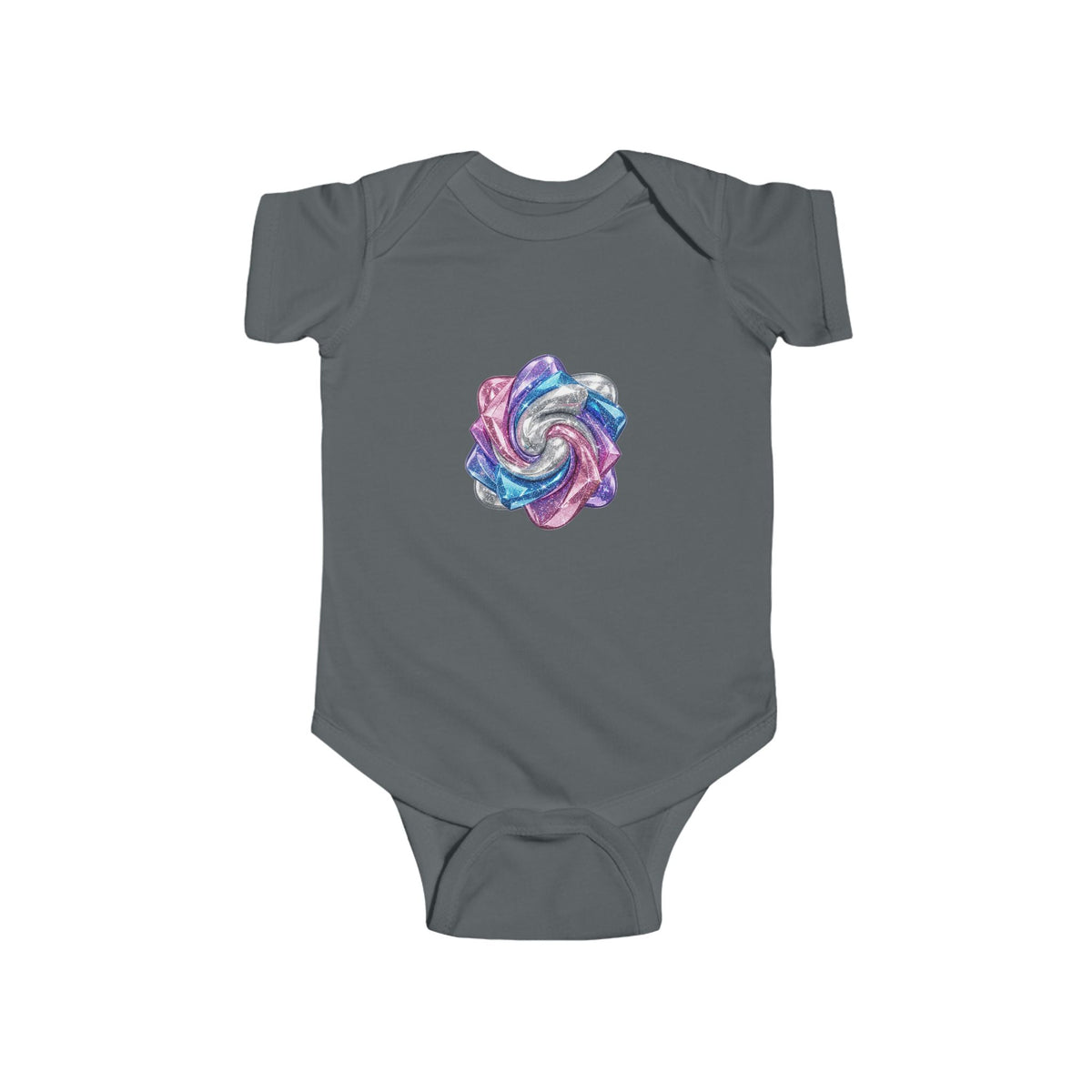 3D Glitter Design Infant Fine Jersey Bodysuit