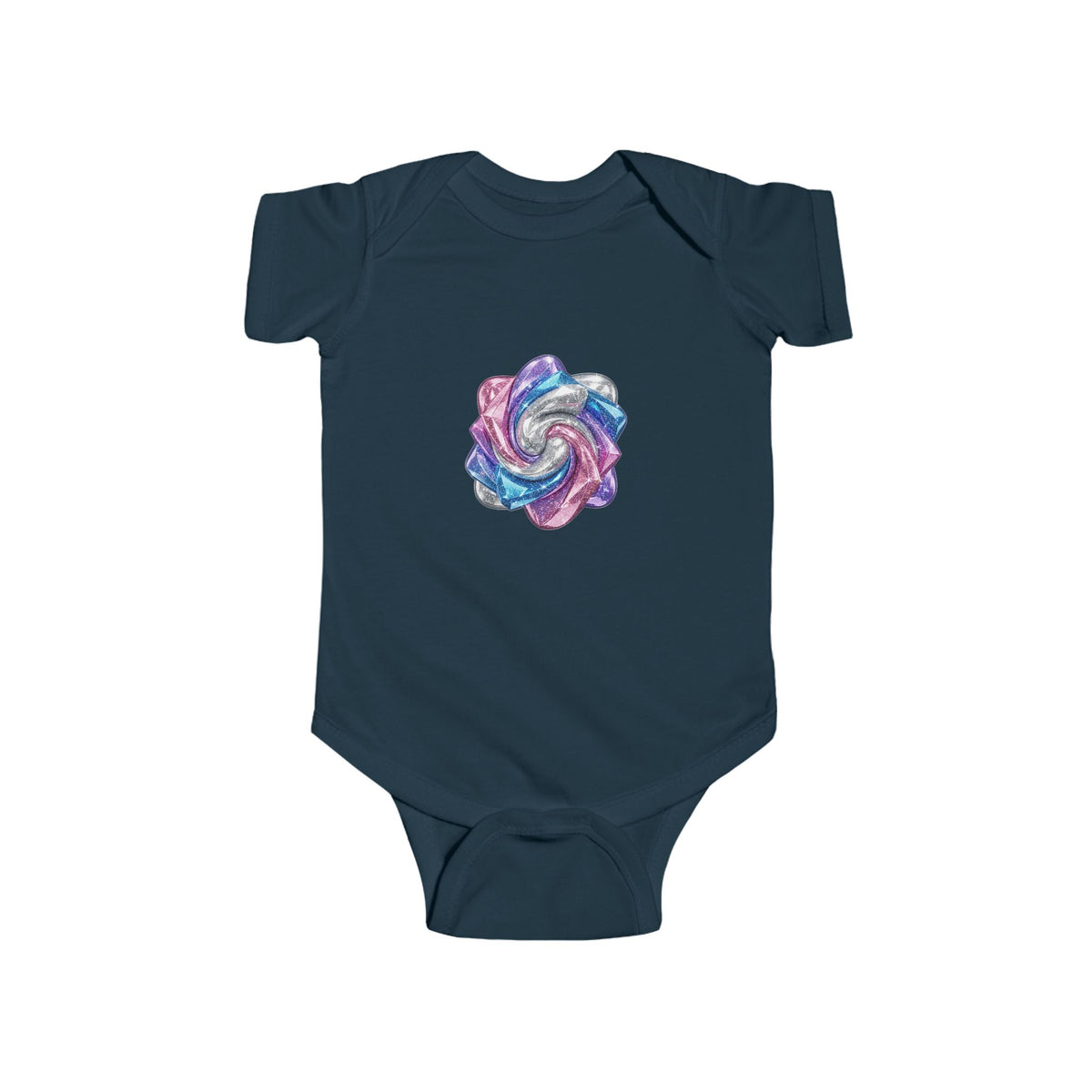 3D Glitter Design Infant Fine Jersey Bodysuit