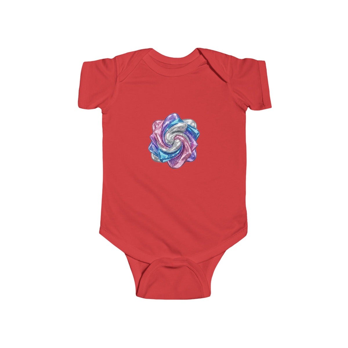 3D Glitter Design Infant Fine Jersey Bodysuit