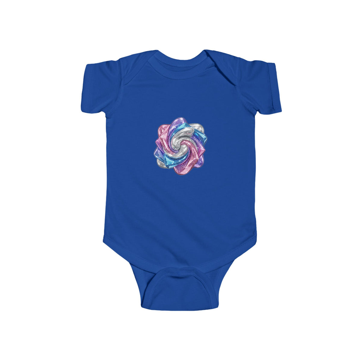 3D Glitter Design Infant Fine Jersey Bodysuit