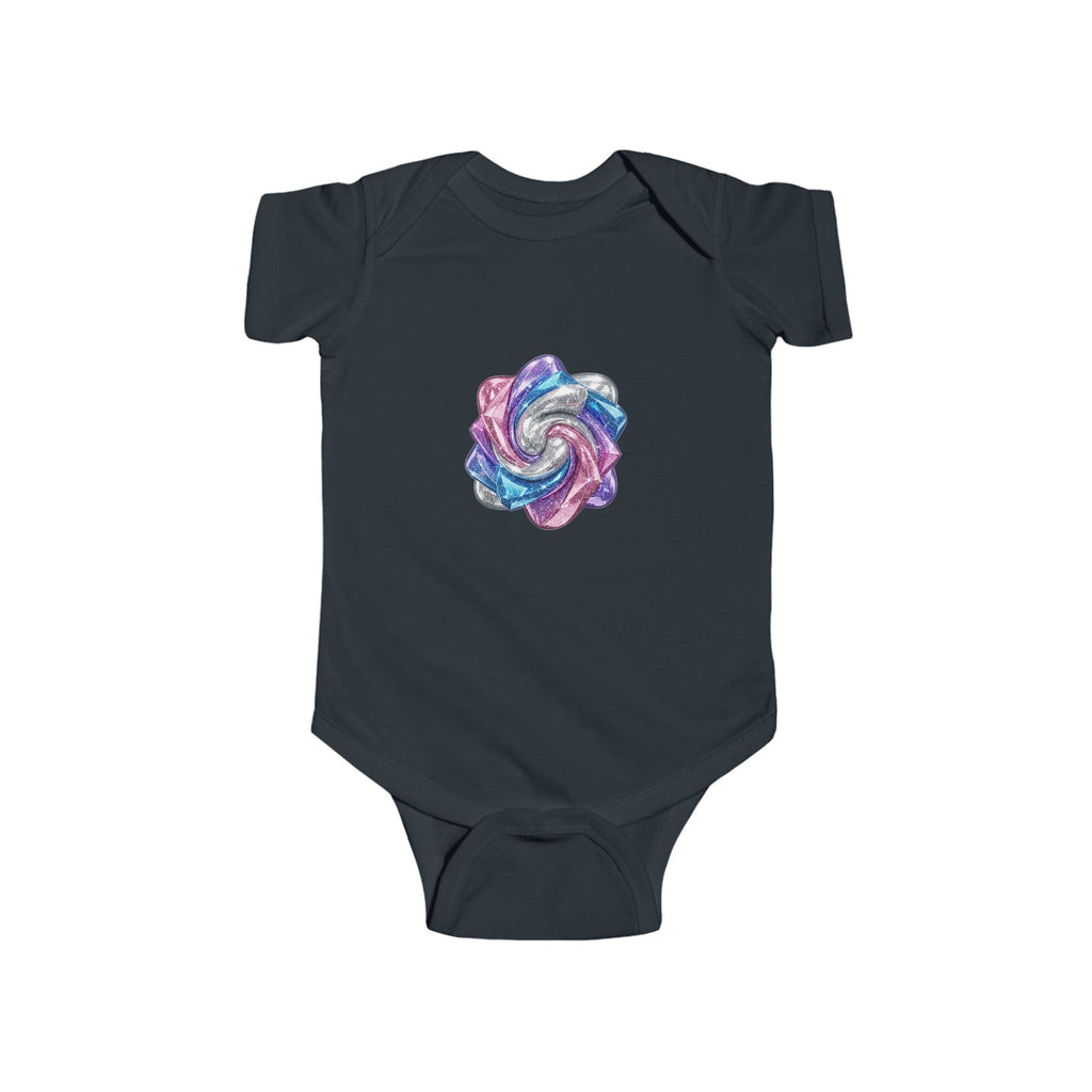 3D Glitter Design Infant Fine Jersey Bodysuit