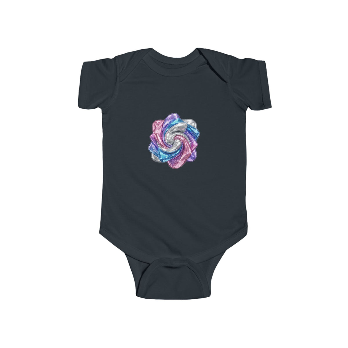 3D Glitter Design Infant Fine Jersey Bodysuit