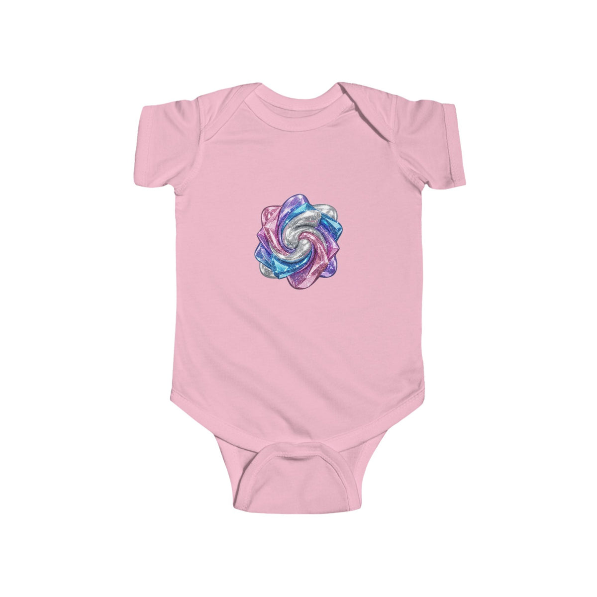 3D Glitter Design Infant Fine Jersey Bodysuit