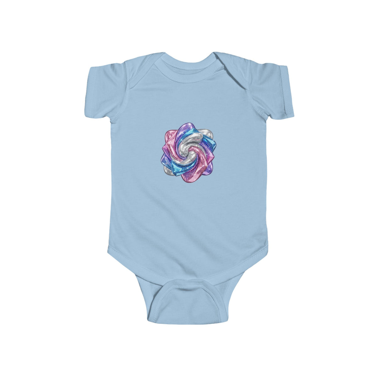 3D Glitter Design Infant Fine Jersey Bodysuit