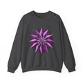 Purple Geometric Starburst Crewneck Sweatshirt