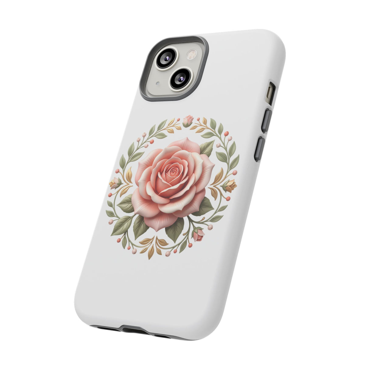 Floral Rose Wreath Tough Phone Case