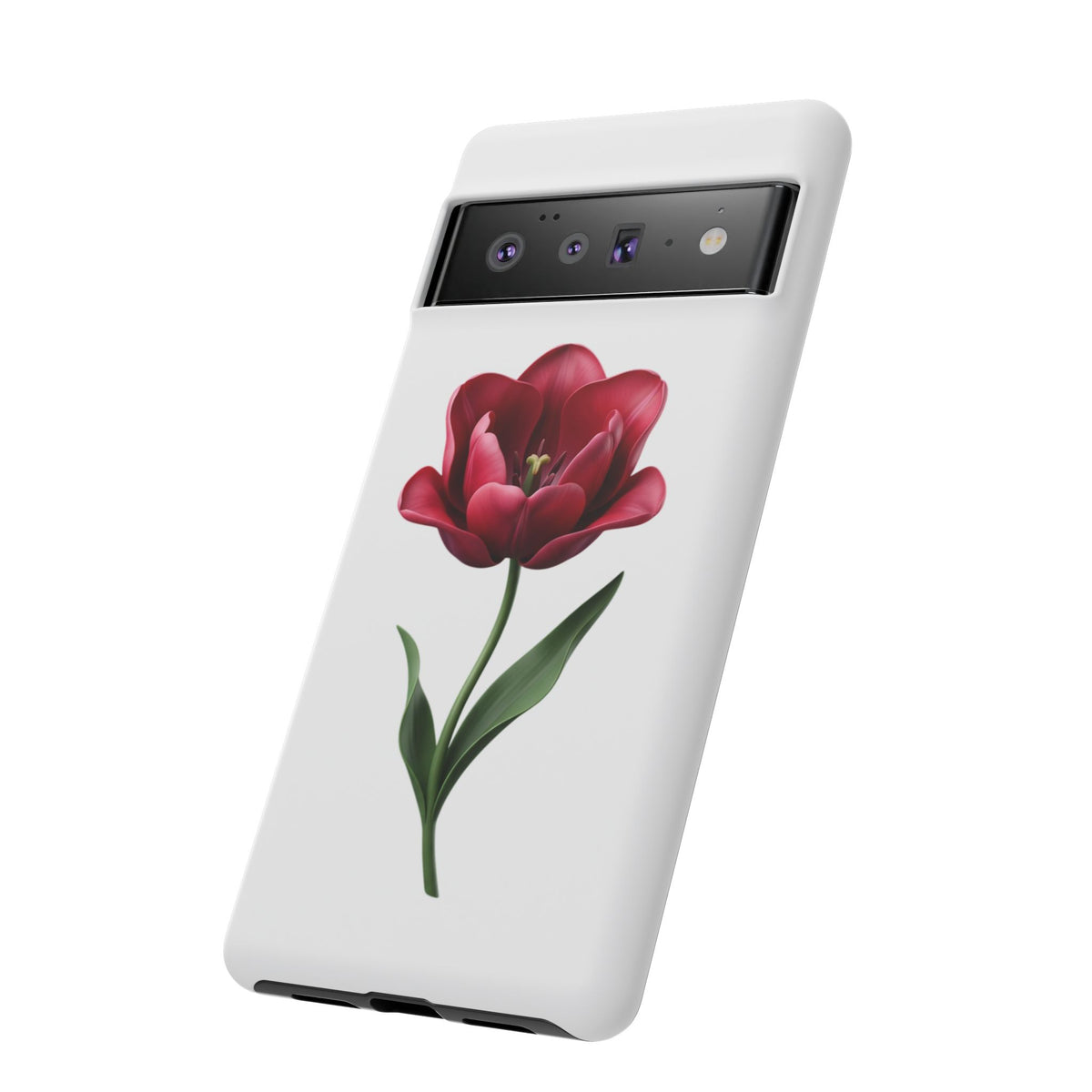 Tulip Floral Tough Phone Case – Protective Blossom iPhone Cover