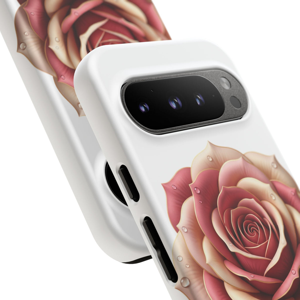Rose Waterdrop Tough Phone Case — Protective Floral iPhone Cover