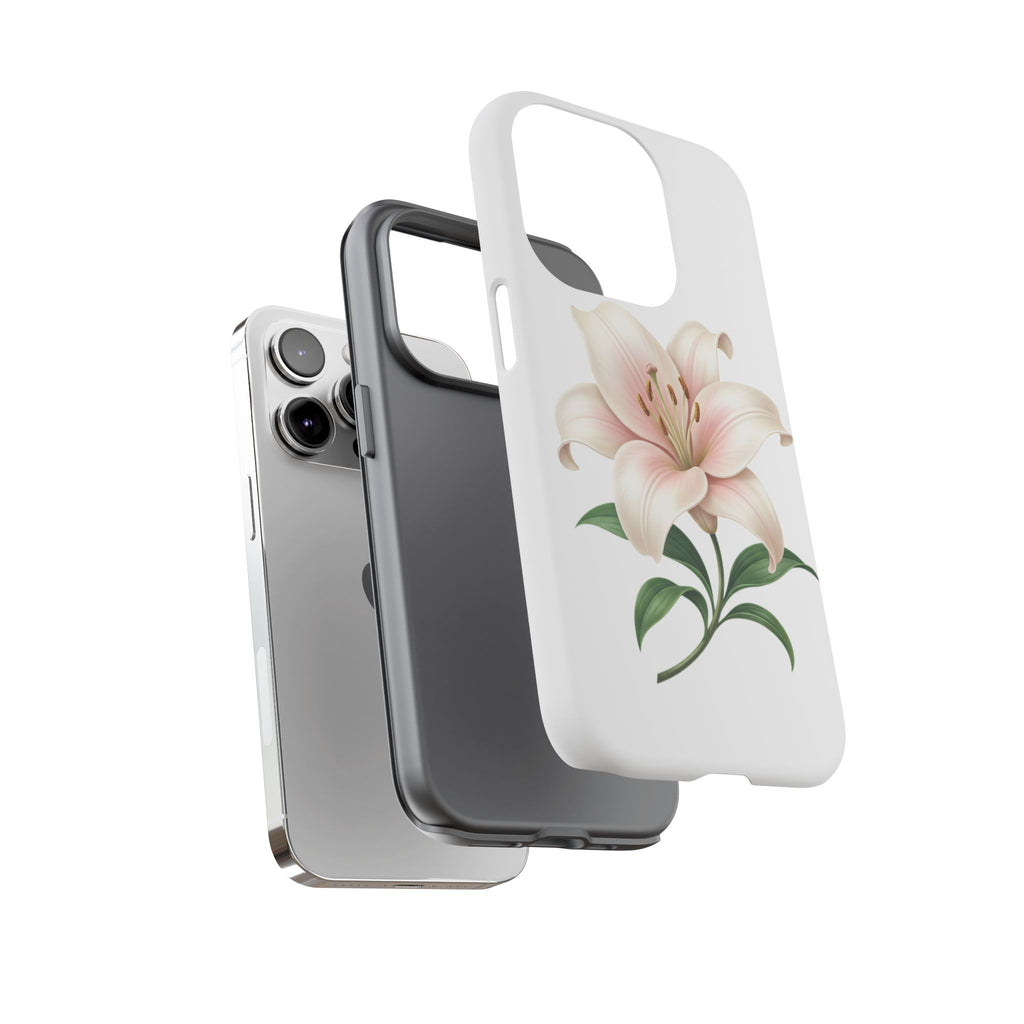 Floral Lily Phone Case — Pink Lily Tough Protective Cover