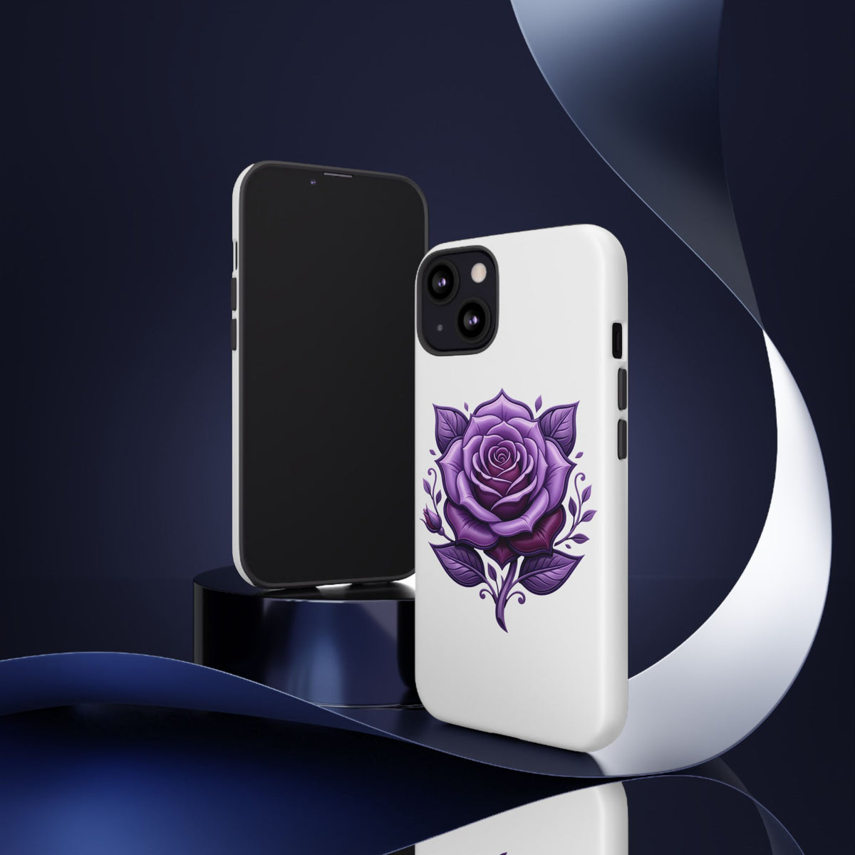 Purple Rose Tough Phone Case — Floral Protective Phone Cover