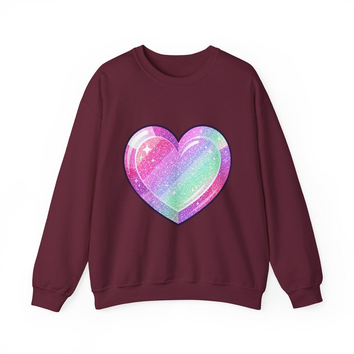 Pastel Sparkle Heart Sweatshirt