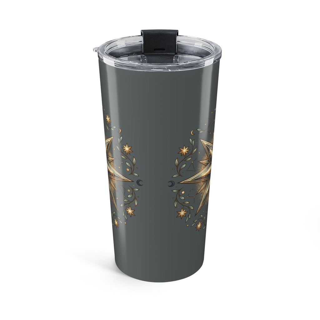 Star Print Dark Grey Insulated Tumbler 20oz