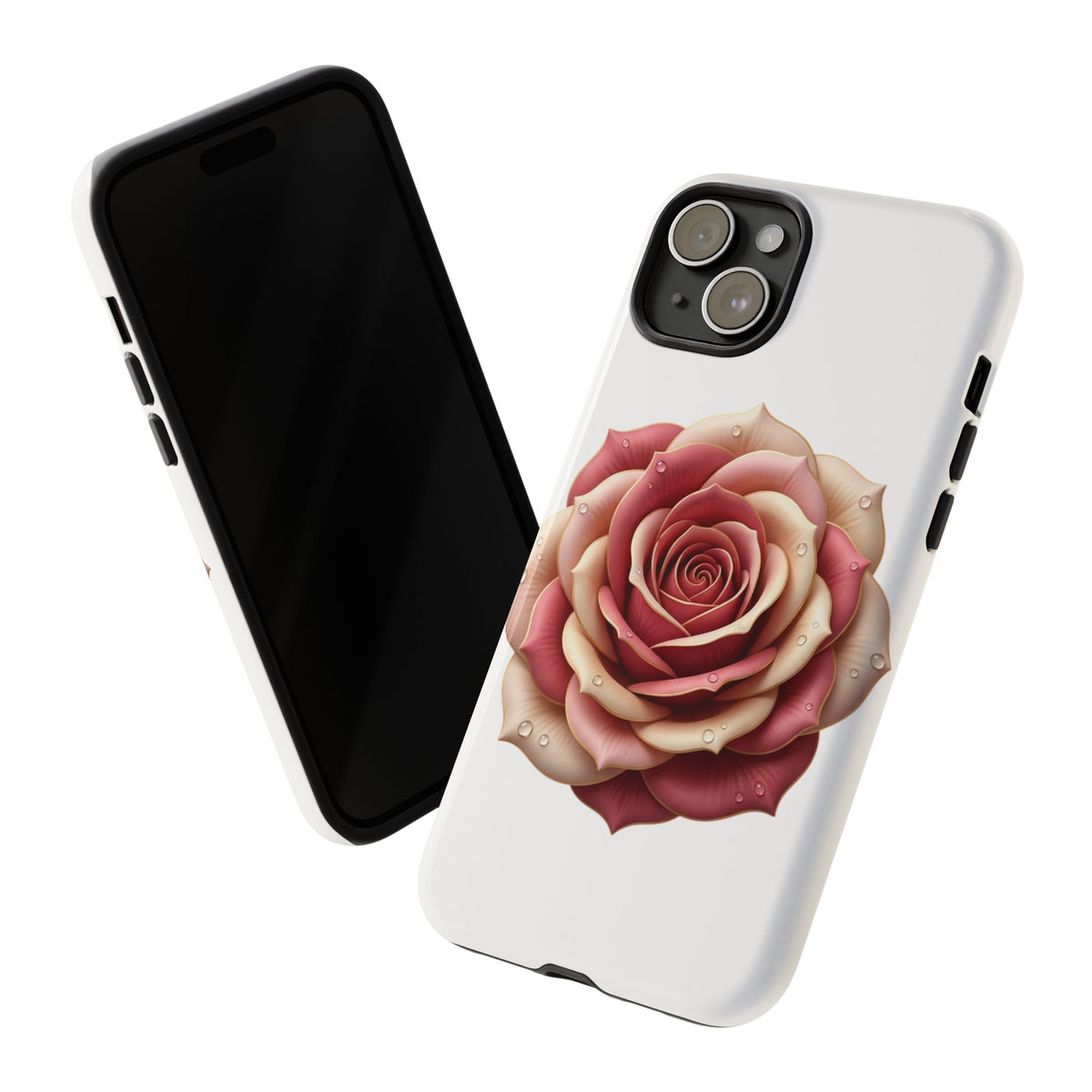 Rose Waterdrop Tough Phone Case — Protective Floral iPhone Cover