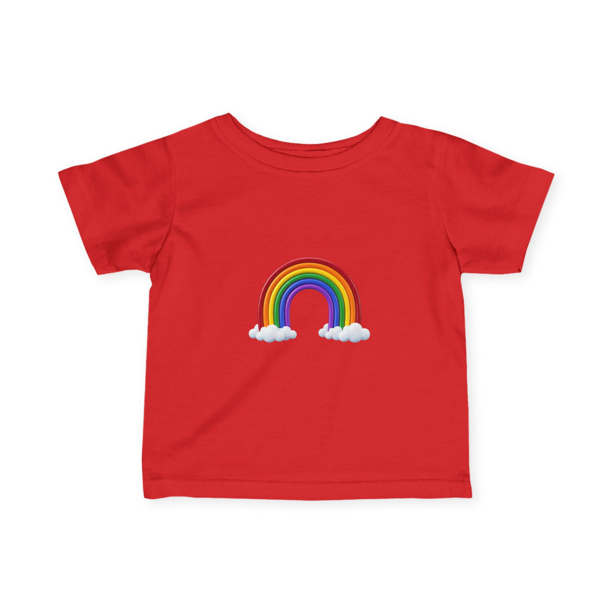 Infant Tee — Rainbow with Clouds Baby T-Shirt