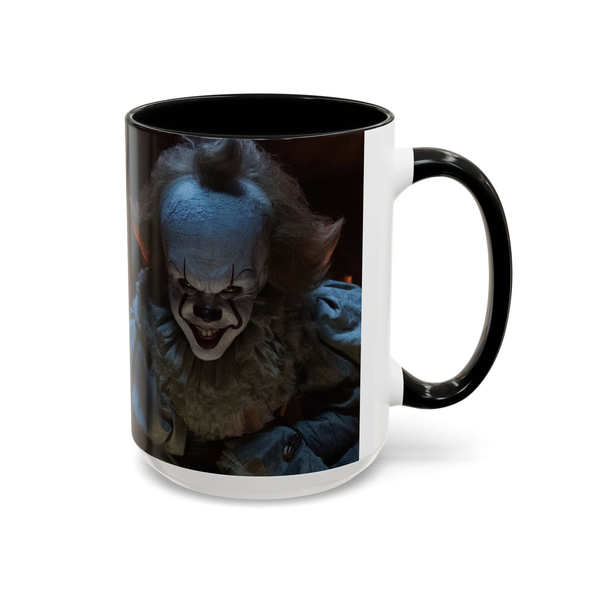Creepy Pennywise Horror Coffee Mug — Scary Clown Accent Mug (11/15oz)