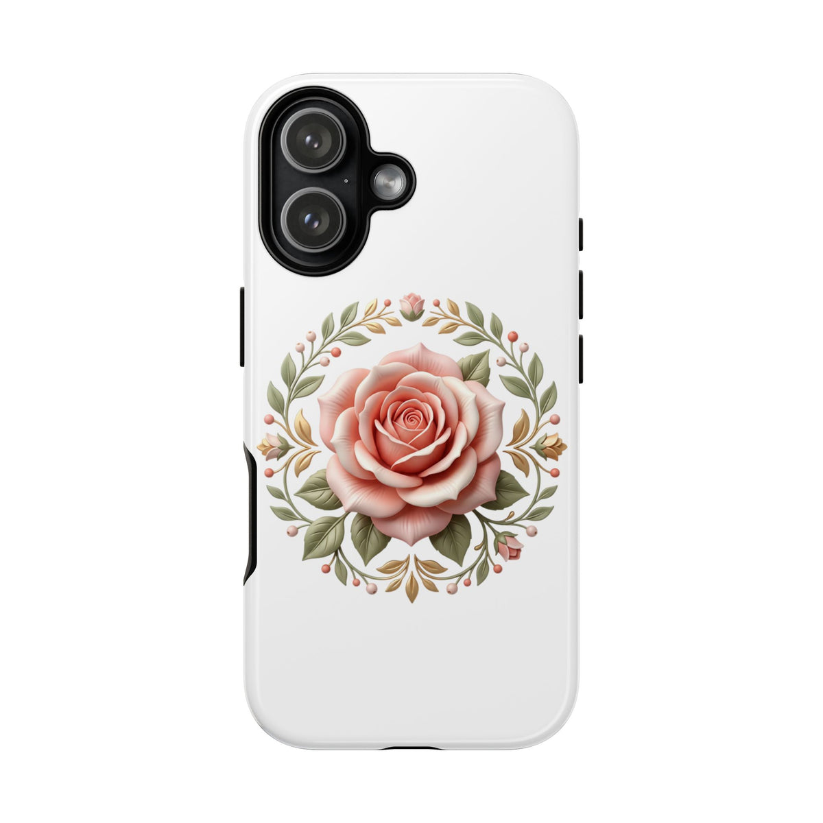Floral Rose Wreath Tough Phone Case