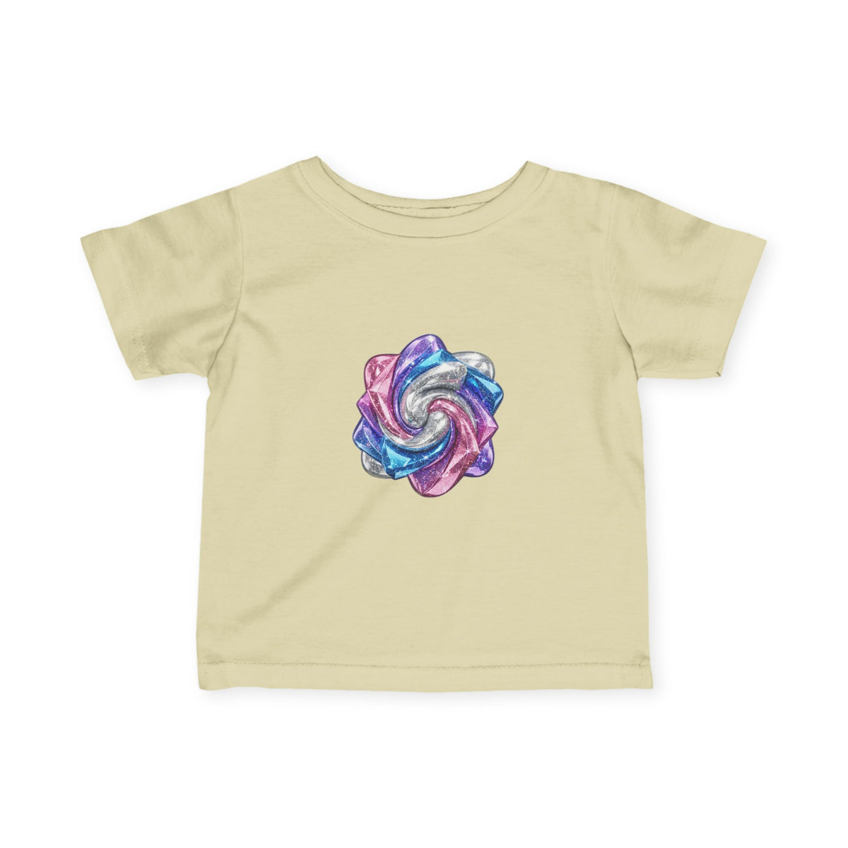 3D Glitter Design Infant Fine Jersey Tee