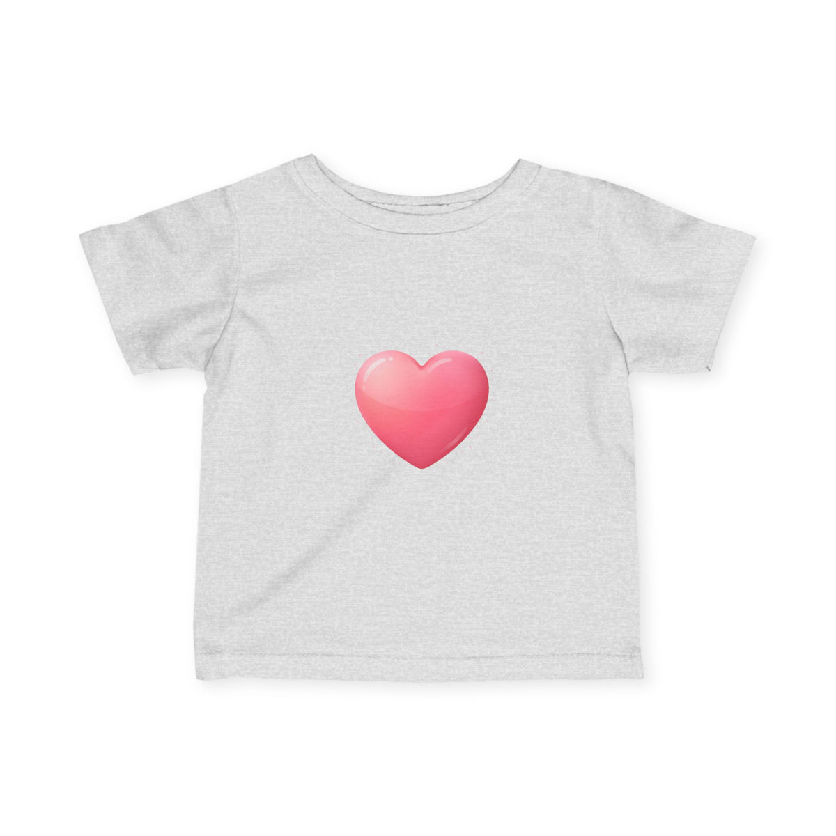 Infant Tee — Pink Heart Graphic Baby Shirt (Love Emoji)