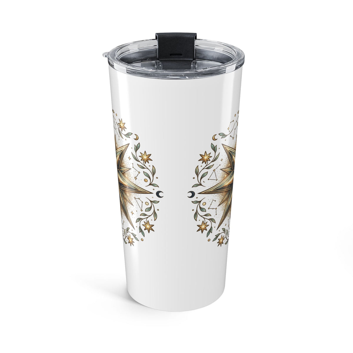 Star Print White Insulated Tumbler 20oz