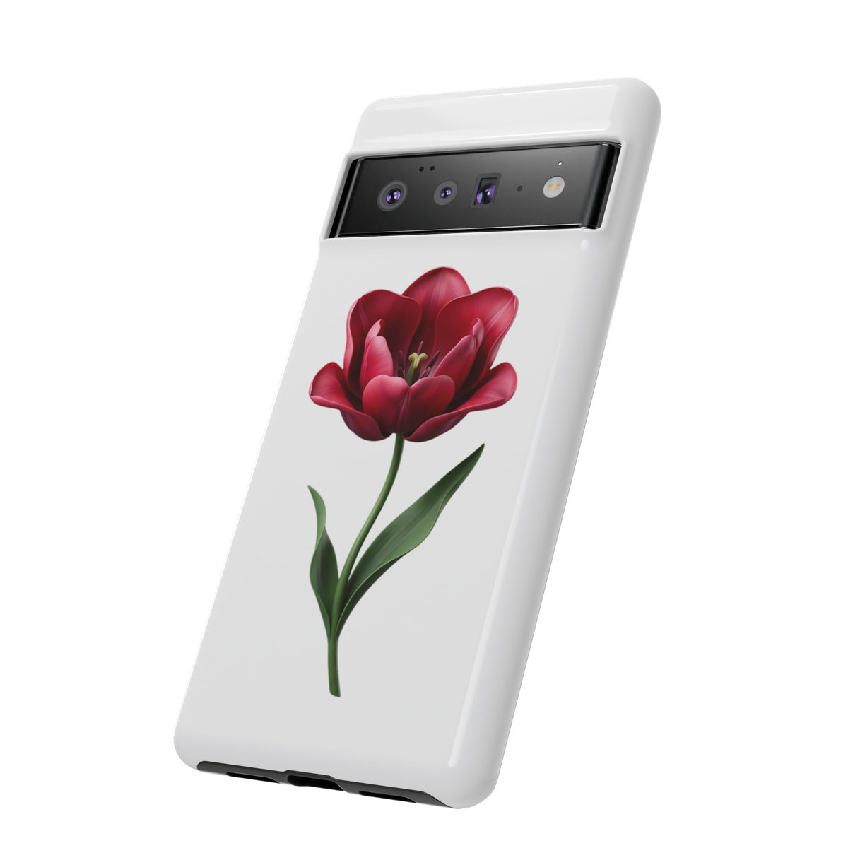 Tulip Floral Tough Phone Case – Protective Blossom iPhone Cover