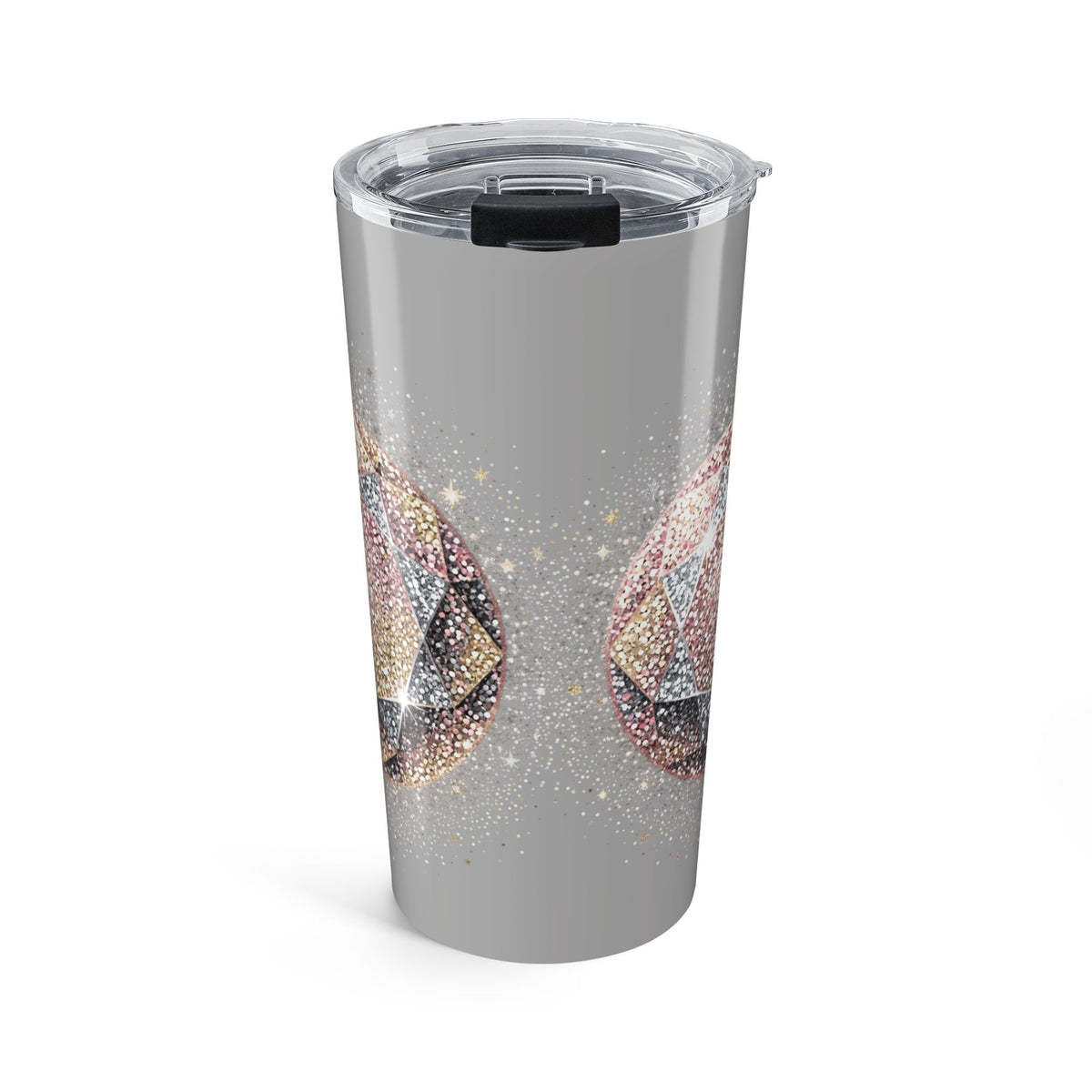 Glittery Light Grey Tumbler 20oz