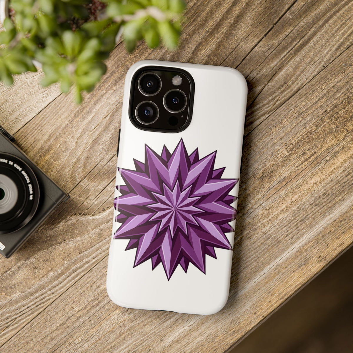 Purple Geometric Star Phone Case