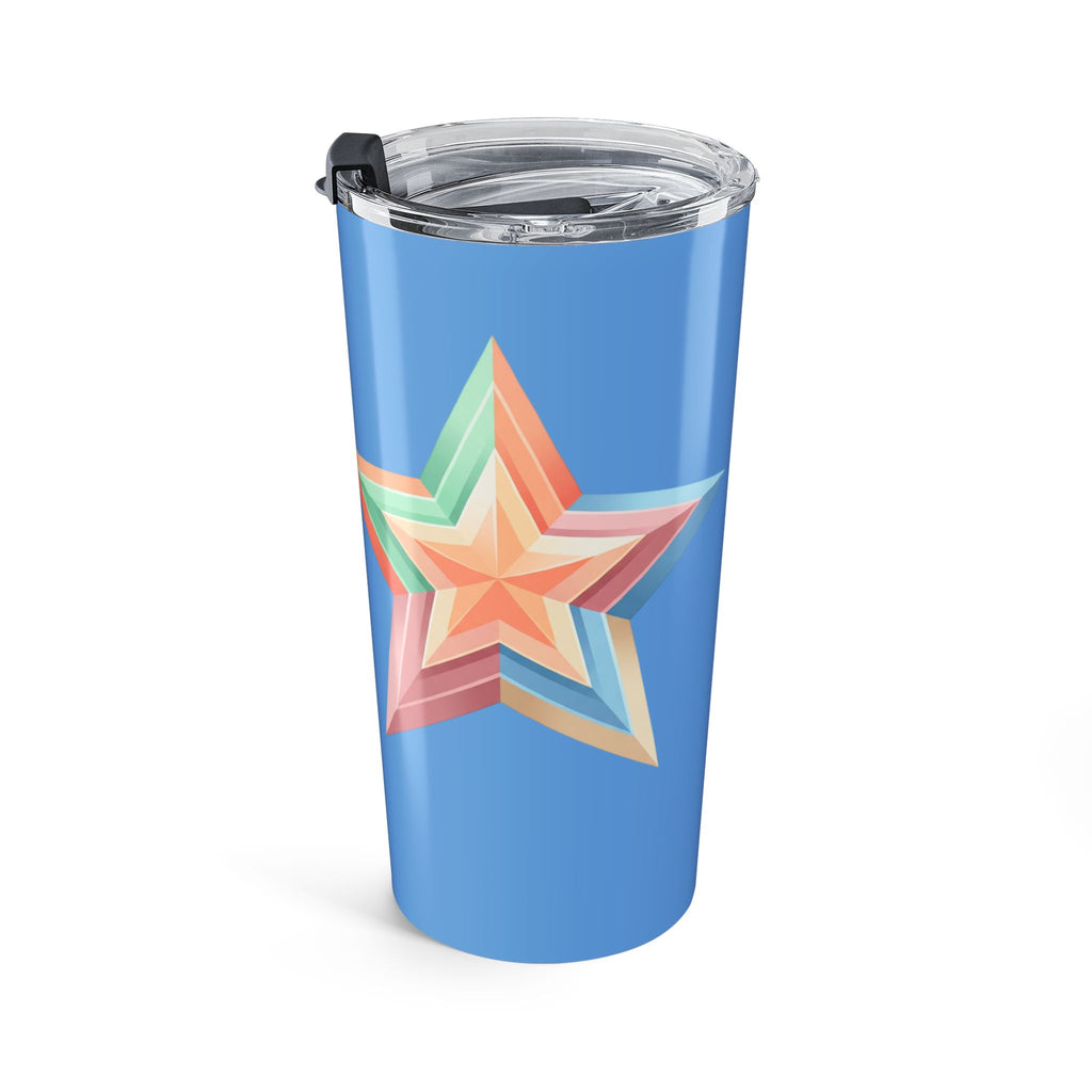 Star Design Tumbler 20oz Light Blue