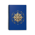 Star Print Spiral Notebook - Ruled Line- Navy