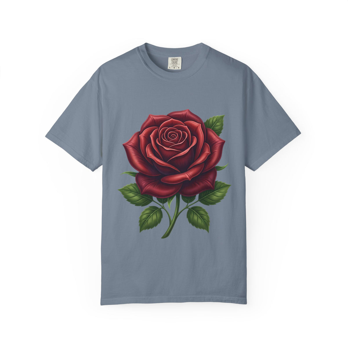 Rose Graphic T‑Shirt — Large Red Rose Floral Tee