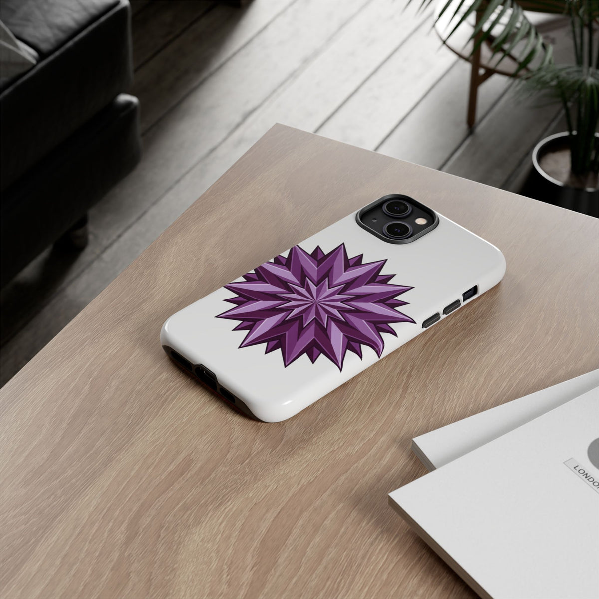 Purple Geometric Star Phone Case