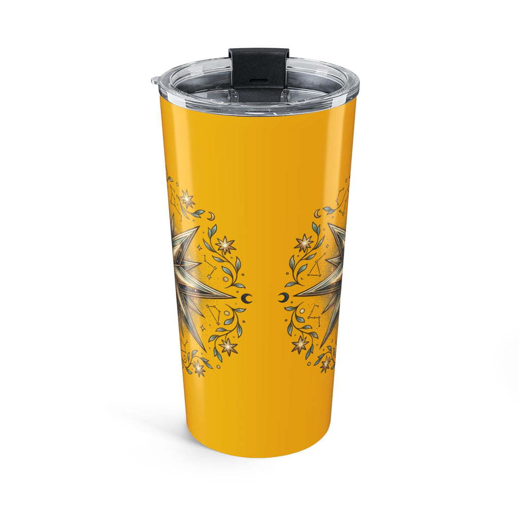 Star Print Yellow Insulated Tumbler 20oz