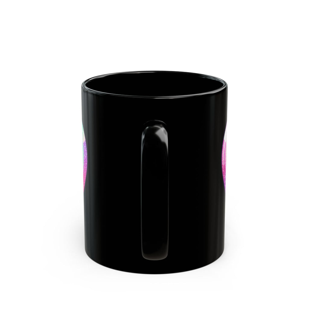 Glittery Heart Black Mug (11oz, 15oz)