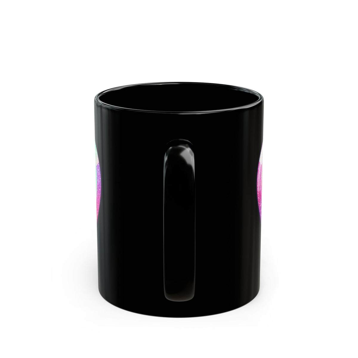 Glittery Heart Black Mug (11oz, 15oz)