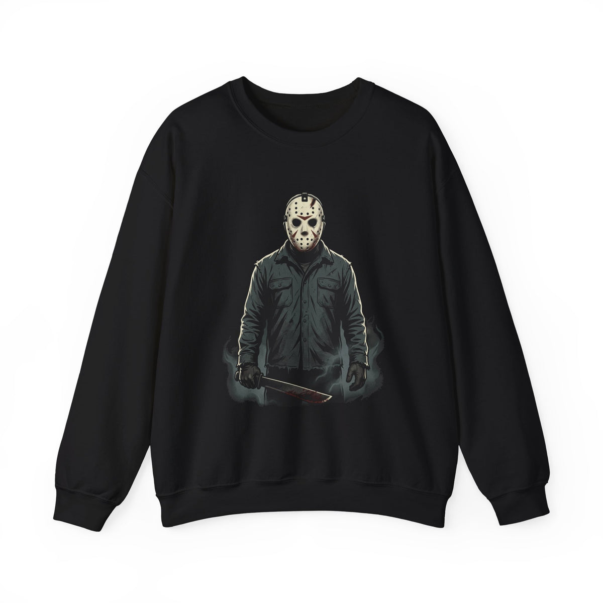 Jason Mask Sweatshirt - Horror Crewneck for Fans of Friday the 13th