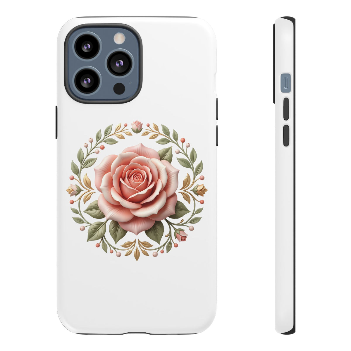 Floral Rose Wreath Tough Phone Case