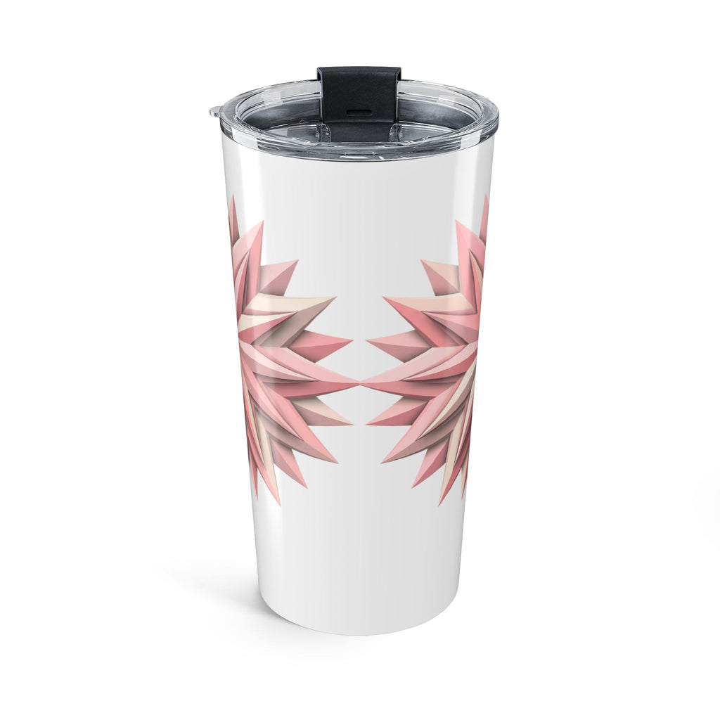 20oz Floral Geometric Tumbler — Pink Starburst Insulated Travel Cup