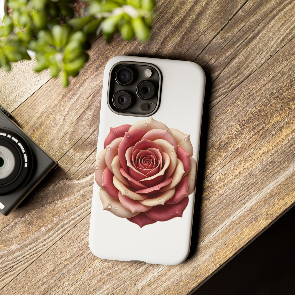 Rose Waterdrop Tough Phone Case — Protective Floral iPhone Cover