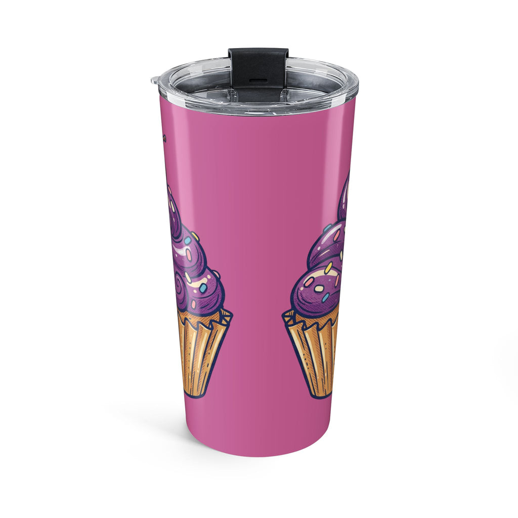 20oz Cupcake Tumbler – Light Pink Purple Dessert Travel Mug