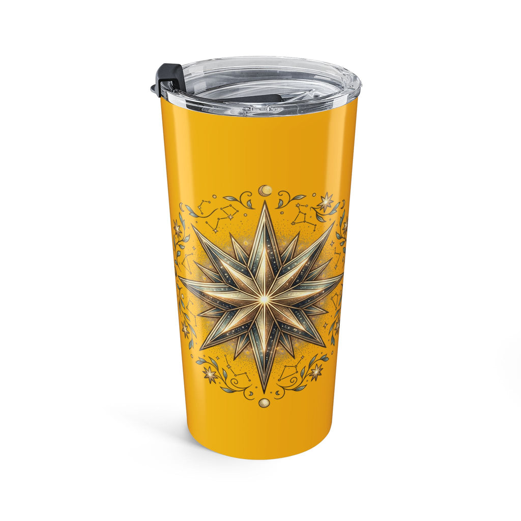Star Print Yellow Insulated Tumbler 20oz