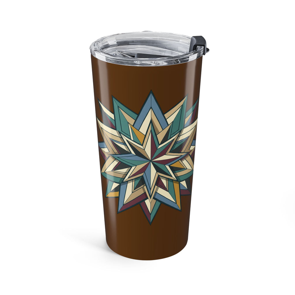 Geometric Star 20oz Tumbler — Southwestern Brown Travel Mug