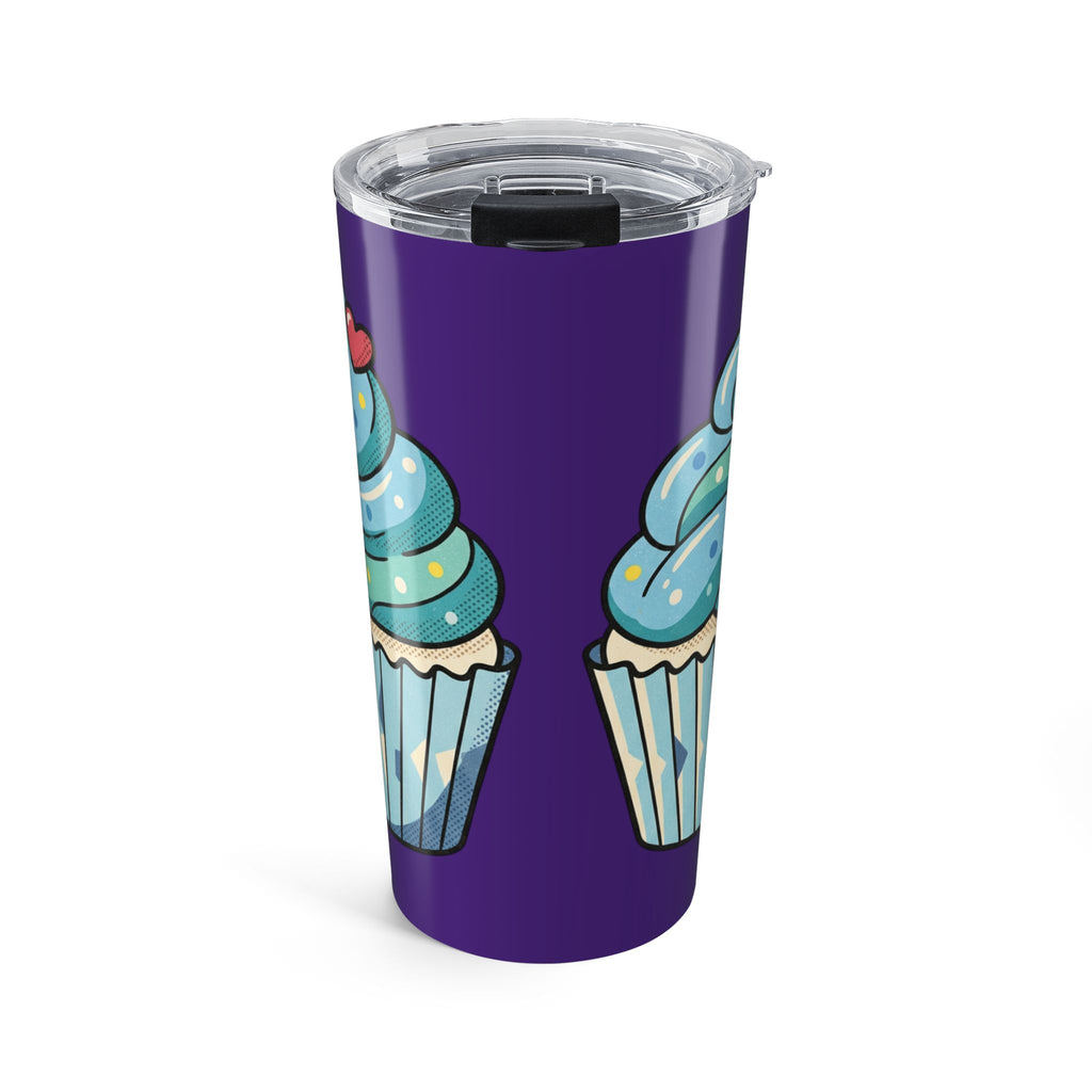 Blue Cupcake 20oz Tumbler- Dark Purple Blue Sweet Treats Insulated Travel Mug