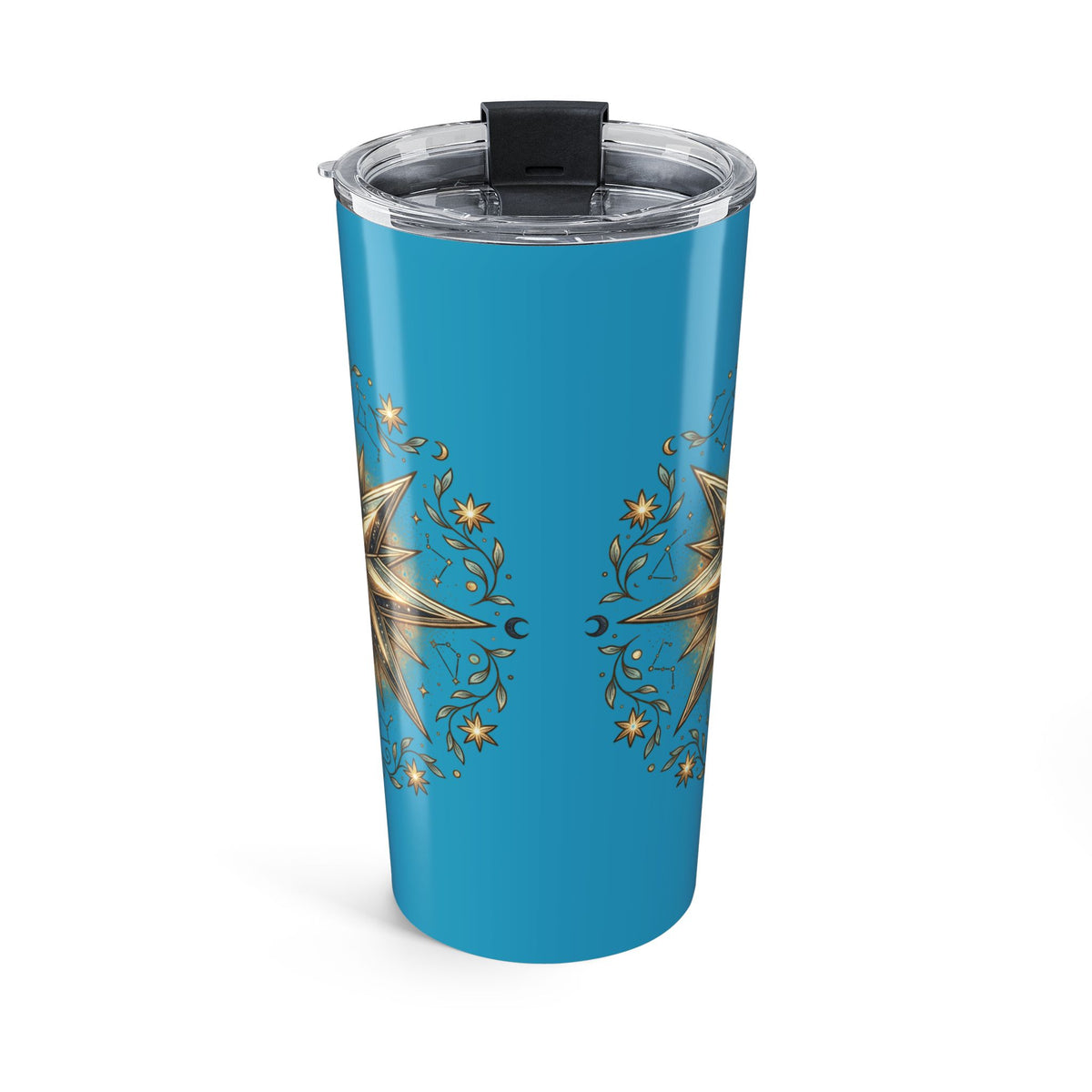 Star Print Turquoise Insulated Tumbler 20oz